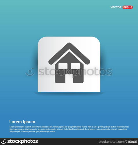 Home icon - Blue Sticker button