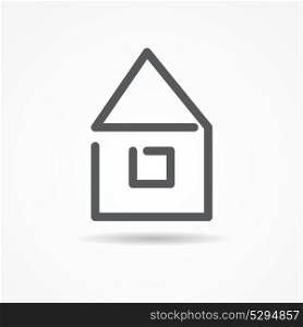Home Icon. Isolated on White. Vector Illustration EPS10. Home Icon Vector Illustration