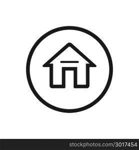 Home icon on a white background. Vector illustration