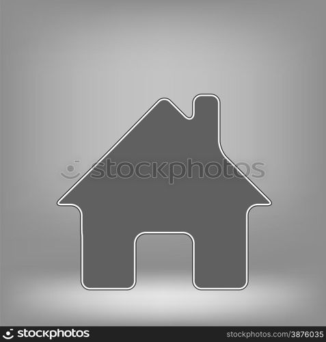 Home Icon on Grey Background for Your Design.. Home Icon