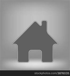 Home Icon on Grey Background for Your Design.. Home Icon