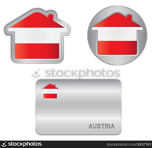 Home icon on the Austrian flag