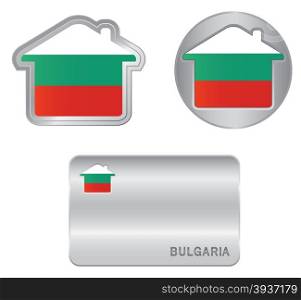 Home icon on the Bulgarian flag