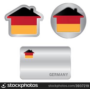Home icon on the Germany flag