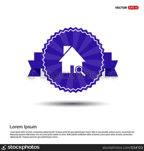 Home Icon - Purple Ribbon banner