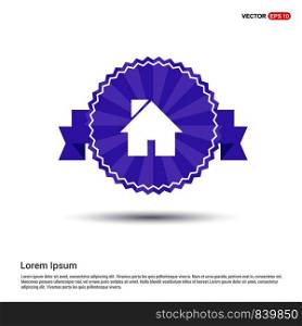 Home icon - Purple Ribbon banner