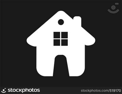 Home Icon Vector illustration eps10 on black. Home Icon Vector illustration