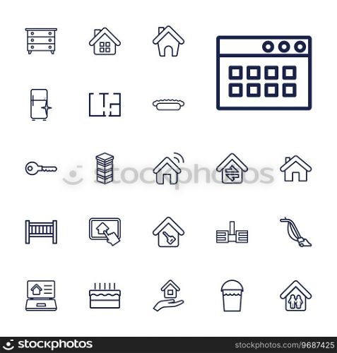 Home icons Royalty Free Vector Image