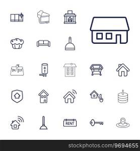 Home icons Royalty Free Vector Image