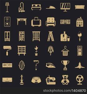 Home icons set. Simple style of 36 home vector icons for web for any design. Home icons set, simple style