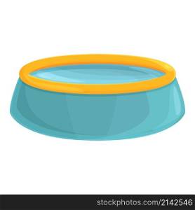 Home inflatable pool icon cartoon vector. Swim beach. Air bed. Home inflatable pool icon cartoon vector. Swim beach