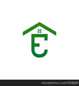 home initial E logo template