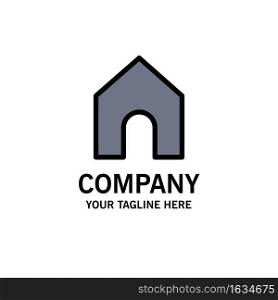 Home, Instagram, Interface Business Logo Template. Flat Color