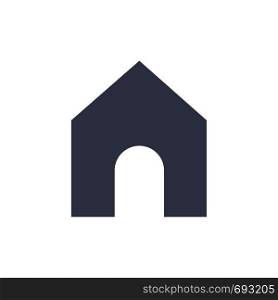 Home, Instagram, Interface Flat Color Icon. Vector icon banner Template