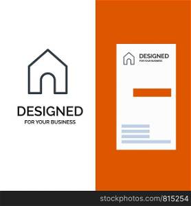 Home, Instagram, Interface Grey Logo Design and Business Card Template