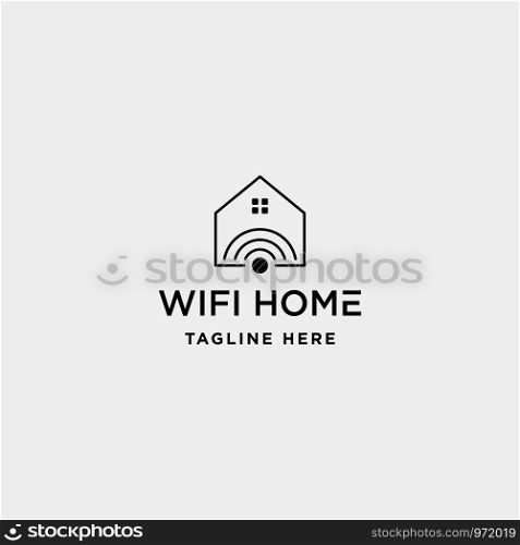 home internet logo design vector wifi house icon siymbol sign isolated. home internet logo design vector wifi house icon siymbol sign