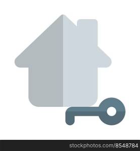 Home key to access door isolated on a white background