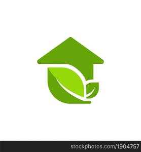 home leaf logo design template