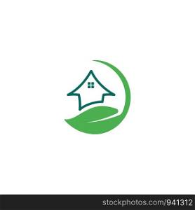 home leaf logo design vector illustration icon element - vector. home leaf logo design vector illustration icon element