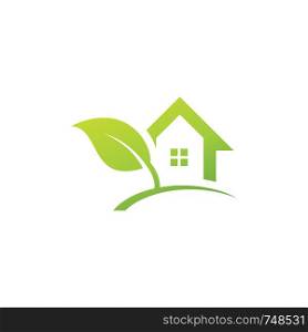 home leaf logo template