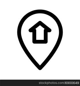 home location, icon on isolated background