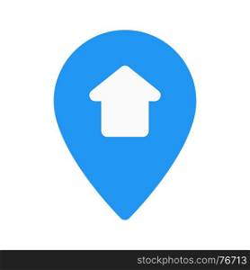 home location, icon on isolated background