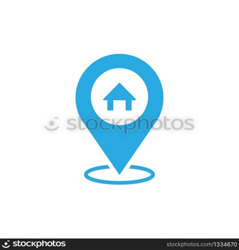 Home location. Map pin icon. Vector illustration EPS 10