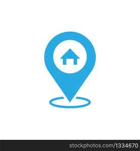 Home location. Map pin icon. Vector illustration EPS 10