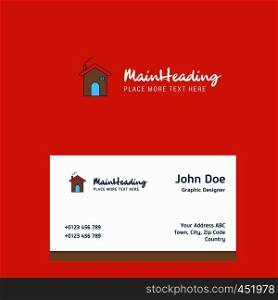 Home logo Design with business card template. Elegant corporate identity. - Vector