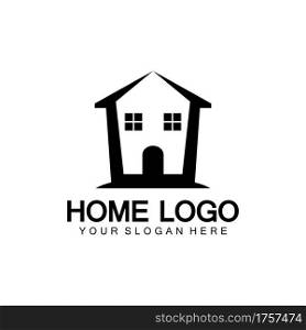 Home logo icon vector illustration design template.Home and house logo design vector, logo , architecture and building, design property , stay at home estate Business logo.
