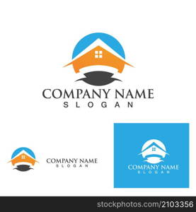 home logo vector icon illustration design template