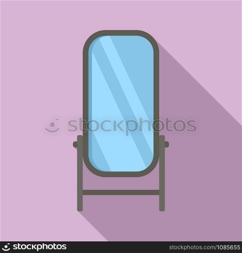 Home mirror icon. Flat illustration of home mirror vector icon for web design. Home mirror icon, flat style