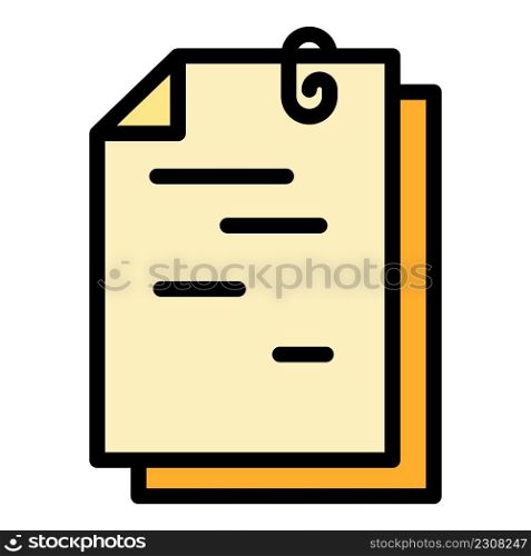 Home office wall papers icon. Outline home office wall papers vector icon color flat isolated. Home office wall papers icon color outline vector