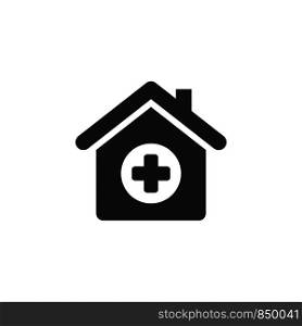Home or House, Hospital Icon Logo Template Illustration Design. Vector EPS 10.