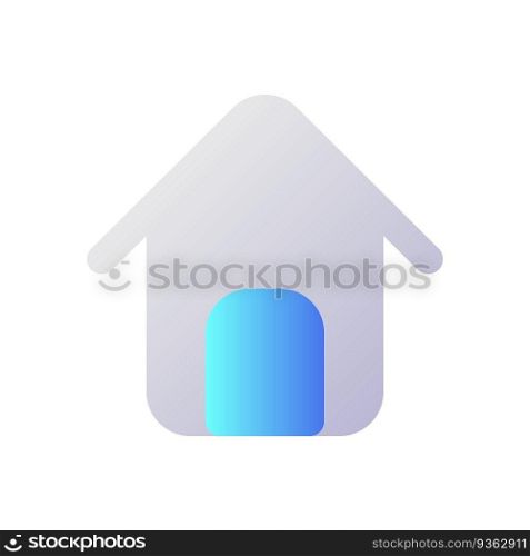 Home page pixel perfect flat gradient two-color ui icon. Main web page. Website navigation. Homepage. Simple filled pictogram. GUI, UX design for mobile application. Vector isolated RGB illustration. Home page pixel perfect flat gradient two-color ui icon