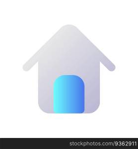Home page pixel perfect flat gradient two-color ui icon. Main web page. Website navigation. Homepage. Simple filled pictogram. GUI, UX design for mobile application. Vector isolated RGB illustration. Home page pixel perfect flat gradient two-color ui icon