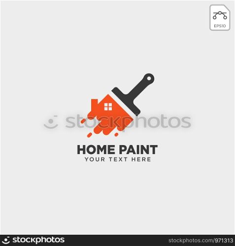home paint brush colorful logo template vector icon element - vector. home paint brush colorful logo template vector icon element