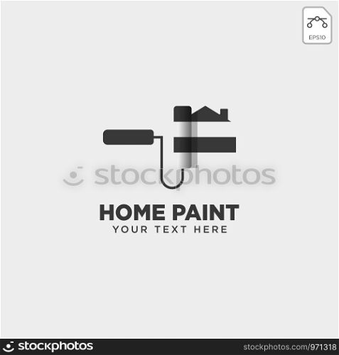 home paint brush colorful logo template vector icon element - vector. home paint brush colorful logo template vector icon element