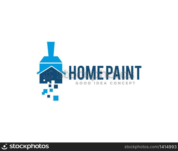 Home Paint Logo Design Vector