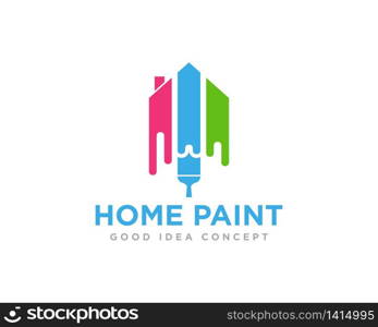 Home Paint Logo Design Vector