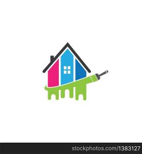 Home Paint Logo Vector Template