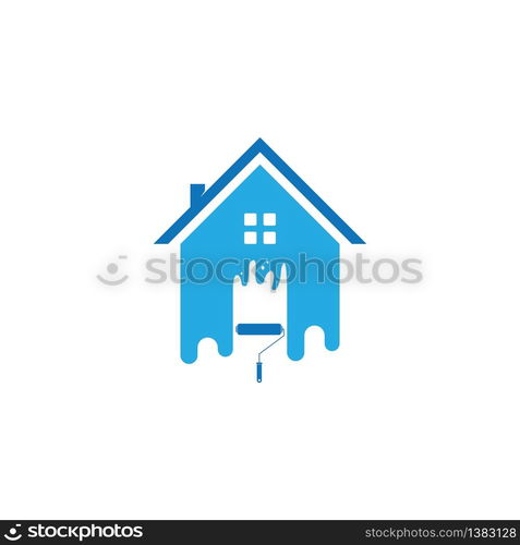 Home Paint Logo Vector Template