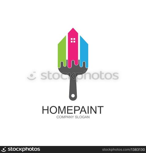 Home Paint Logo Vector Template