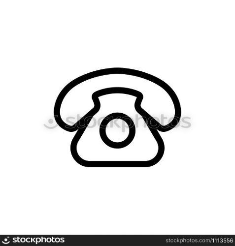 Home phone icon vector. A thin line sign. Isolated contour symbol illustration. Home phone icon vector. Isolated contour symbol illustration