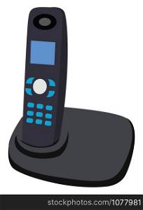 Home phone, illustration, vector on white background.