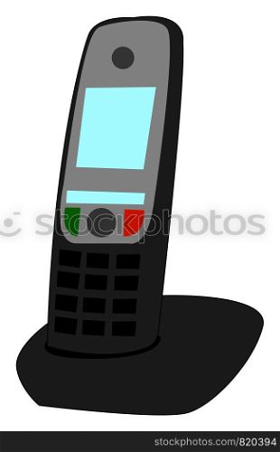 Home phone, illustration, vector on white background.