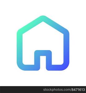 Home pixel perfect gradient linear ui icon. Open website homepage. Shortcut. Return to home screen. Line color user interface symbol. Modern style pictogram. Vector isolated outline illustration. Home pixel perfect gradient linear ui icon