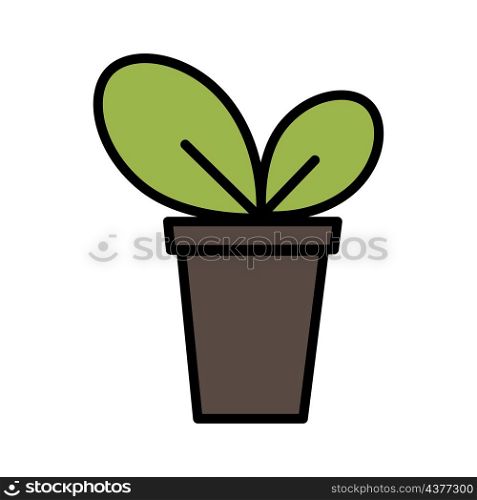 Home plant in pot. Green leaves. Indoor home interior. Isolated object. Cartoon design. Vector illustration. Stock image. EPS 10.. Home plant in pot. Green leaves. Indoor home interior. Isolated object. Cartoon design. Vector illustration. Stock image.