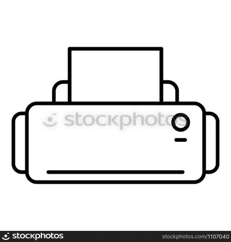 Home printer icon. Outline home printer vector icon for web design isolated on white background. Home printer icon, outline style