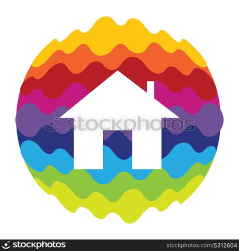 Home Rainbow Color Icon for Mobile Applications and Web EPS10. Home Rainbow Color Icon for Mobile Applications and Web